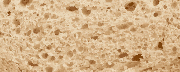 Bread slice macro texture, baked dough pattern. White bread loaf cut close up, wheat toast slice