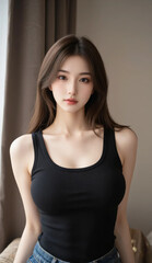 Fototapeta premium 女性, 水着, 長身, スポーツ, オフィス, ビキニ, 日本, 韓国, 中国, アジア, モデル 陸上, バレーボール, 制服, 美しさ, 学生, 人々, 笑う, 1, ファッション, 淑女, 人, 笑みを浮かべている, 髪の毛, 黒, ブルネット, 立っていること, スタジオ, スーツ, グラス, プロ, 成功, 顔, アーム, 体女, うっとりさせる魅力, ランジェリー, ポーズ, ドレス,