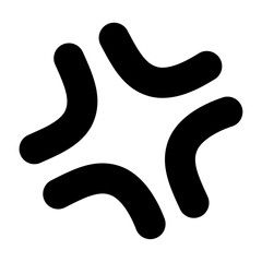 怒りマークのアイコンイラスト001