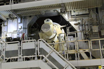 Detail, Momentaufnahme einer Papierfabrik
