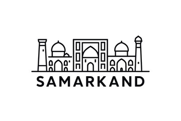 Obraz premium Samarkand city skyline with iconic buildings and landmarks