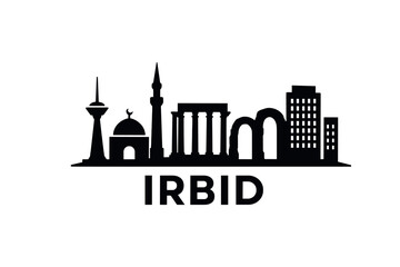 Fototapeta premium Irbid city skyline with iconic buildings and landmarks