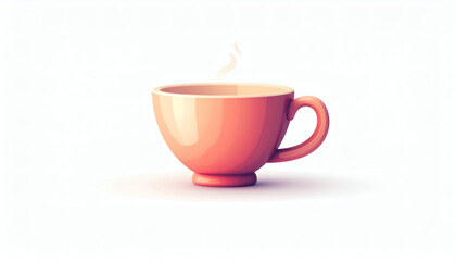 8-bit retro style teacup isolated on white background pixel art vintage gaming inspired decorative kitchenware design illustration