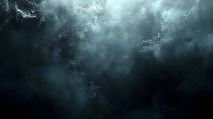 Obraz premium Abstract Dark Teal Smoke Digital Illustration Background: Swirling, Ethereal, Moody Cloudscape Texture Design