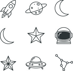 Set of summer travel vector icons for your beach vacation design