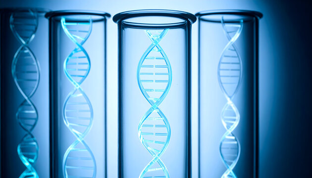 Dna test tubes scientific image