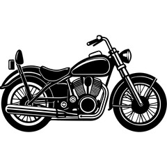 motorcycle on white background