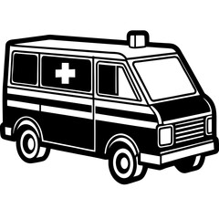 Ambulance van vector illustration,