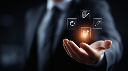 Vision and Execution	Concept of achieving vision through planned strategy, shown via icons.
