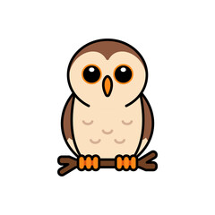 Cartoon Owl Vector Illustration