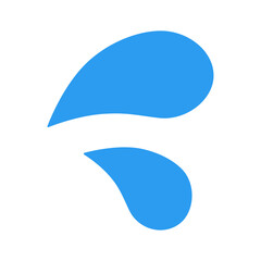 汗マークのアイコンイラスト：青002