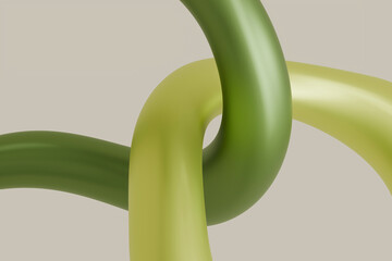 Abstract organic 3d intertwining smooth shapes with fluid dynamics