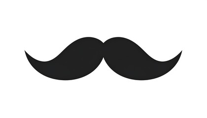 Simple black mustache icon
