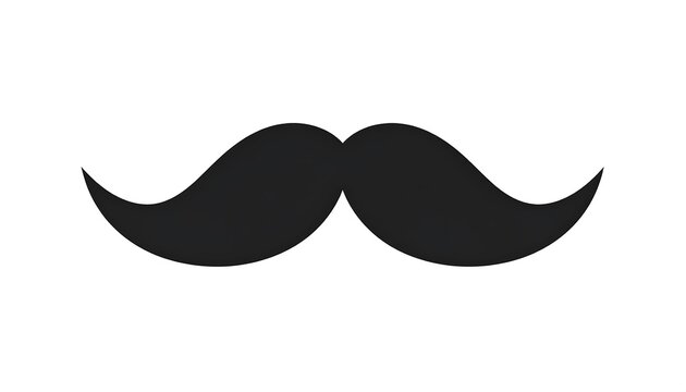 Simple black mustache icon