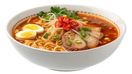 spicy noodle soup with vegetables, a healthy and gourmet meal perfect for lunch or dinner