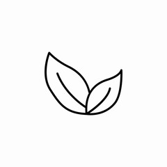 natural green leaves icon sign vector