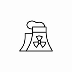 nuclear power plant icon sign vector