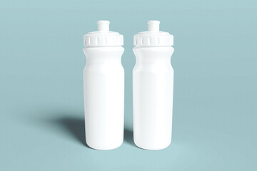 Tumbler For Mockup With Blue Background 