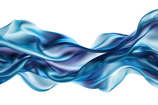 Blue silk waves abstract background design