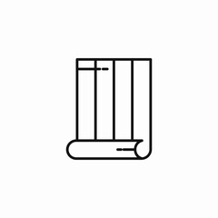 rolled up plans icon sign vector