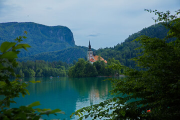 Insel auf dem Bleder See