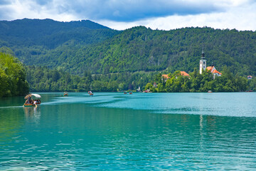 Insel auf dem Bleder See