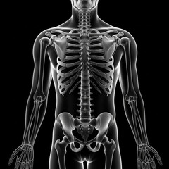 3d rendered illustration of a human spine