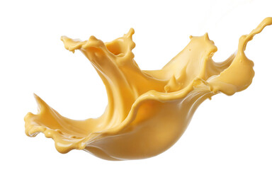 Fototapeta premium stretchy cheese sauce splash on transparent background
