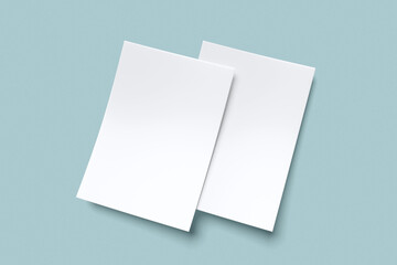 A4 Flyer White Background For Mockup Template