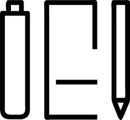 set of common office supplies