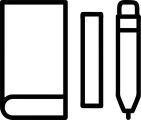 set of common office supplies