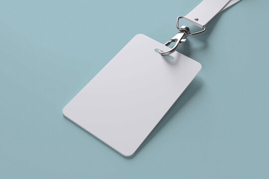 Id card blue background for mockup template
