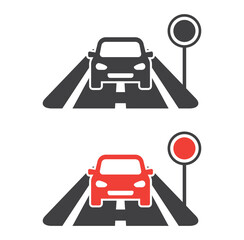 car on road icon