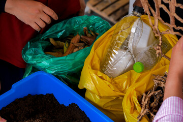 Close-up of Preparing Materials For Sustainable Crafts Or Eco Friendly Project