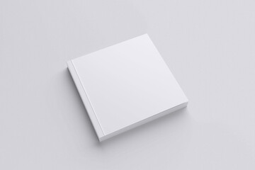 Square Book White Background For Mockup Template