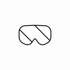 ski goggles eyewear icon sign vector