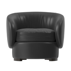 Modern Round Swivel Armchair Isolated Front View 3D Render