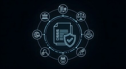 Obraz premium Digital document security and verification network