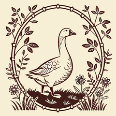 vector illustration of a peacock