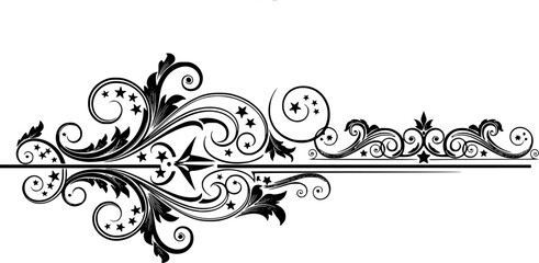 Vintage Filigree Swirls, calligraphy font style Decorative Elements, Text Ornaments curly thin line swings swashes, Flourishes Swirls, text divider, flourish Swirl ornament stroke, scroll design 