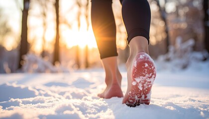 Winter Walk Through Snowy Forest at Sunset, Close-up of Skin Disease