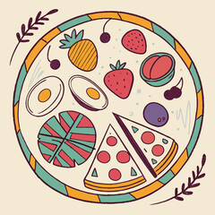 pizza vector illustration