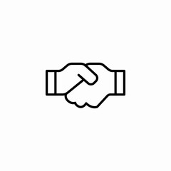 business deal handshake icon sign vector