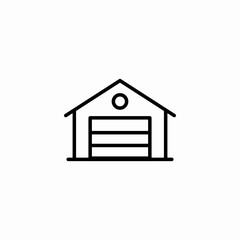 garage door building icon sign vector