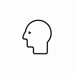 human head profile icon sign vector