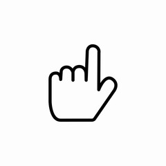 index finger pointing icon sign vector