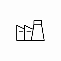 industrial factory buildings icon sign vector