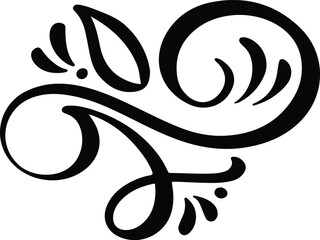 Obraz premium Elegant vintage divider, swirl, or corner flourish Pro Vector