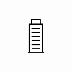 tall apartment building icon sign vector