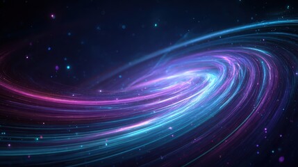 Obraz premium A mesmerizing digital representation of a colorful galaxy swirling in the vastness of space.